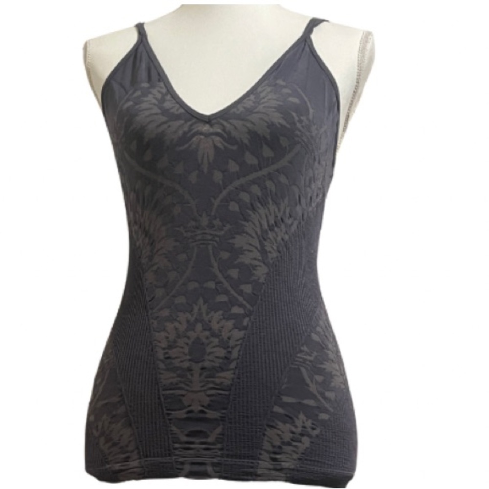 Free People Intimately Mercury Seamless Cami Tank Gray, Textured Top M/L